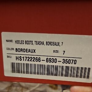 Bordeaux Heeled Boots